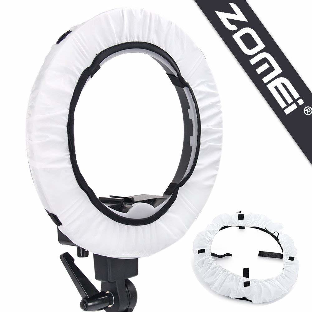 Zomei 18 inches Soft Elastic Cover Collapsible Photography Video Light Softbox Diffuser for Zomei 18&quot; Fluorescent LED Ring Light