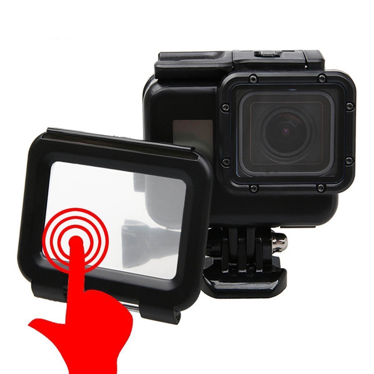 Waterproof Case for Gopro, Shoot Portable 40M Underwater Waterproof Protective Housing Case Cover with Bracket for Gopro Hero 5/6 – Black