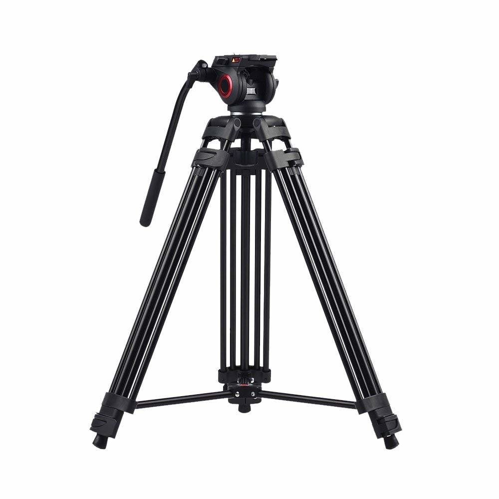 Miliboo MTT601A Heavy Duty Aluminum Video Tripod with Middle Spreader Design Camera Tripod Stand