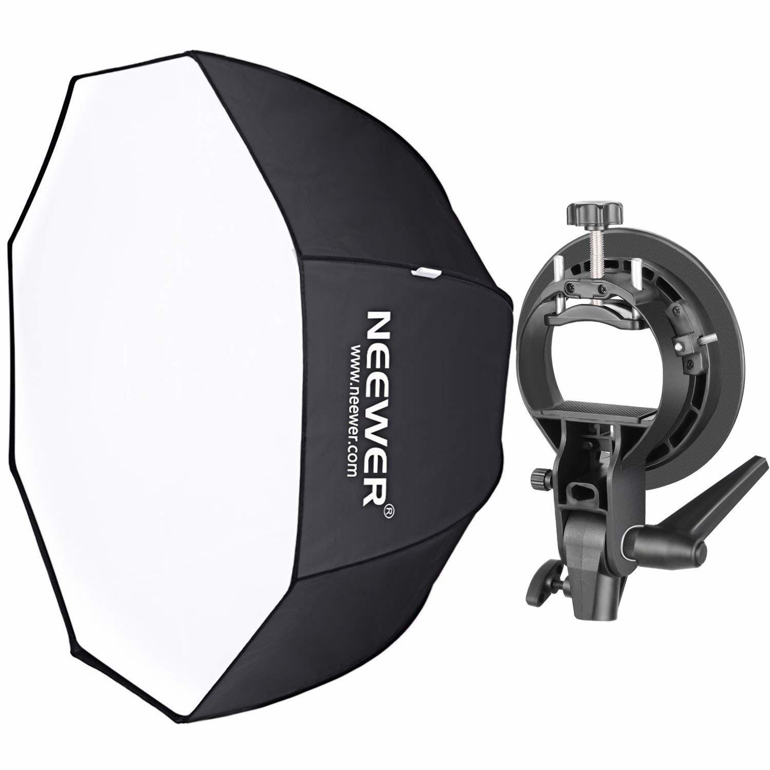 Neewer - Softbox octogonal con soporte tipo S. 120cm.