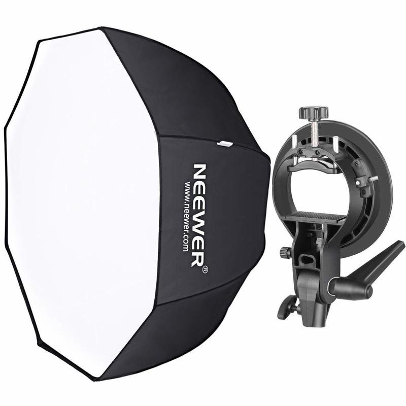 Neewer - Softbox octogonal con soporte tipo S. 120cm.