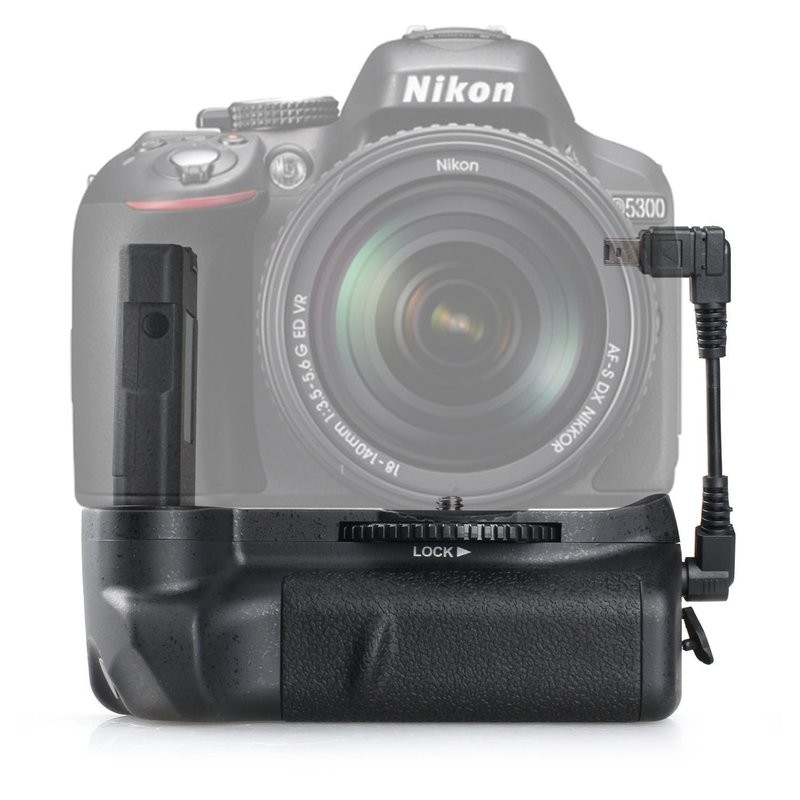 BG-2G Pro Battery Grip for Nikon D5100 D5200 D5300 DSLR Camera Compatible with EN-EL14 Batteries