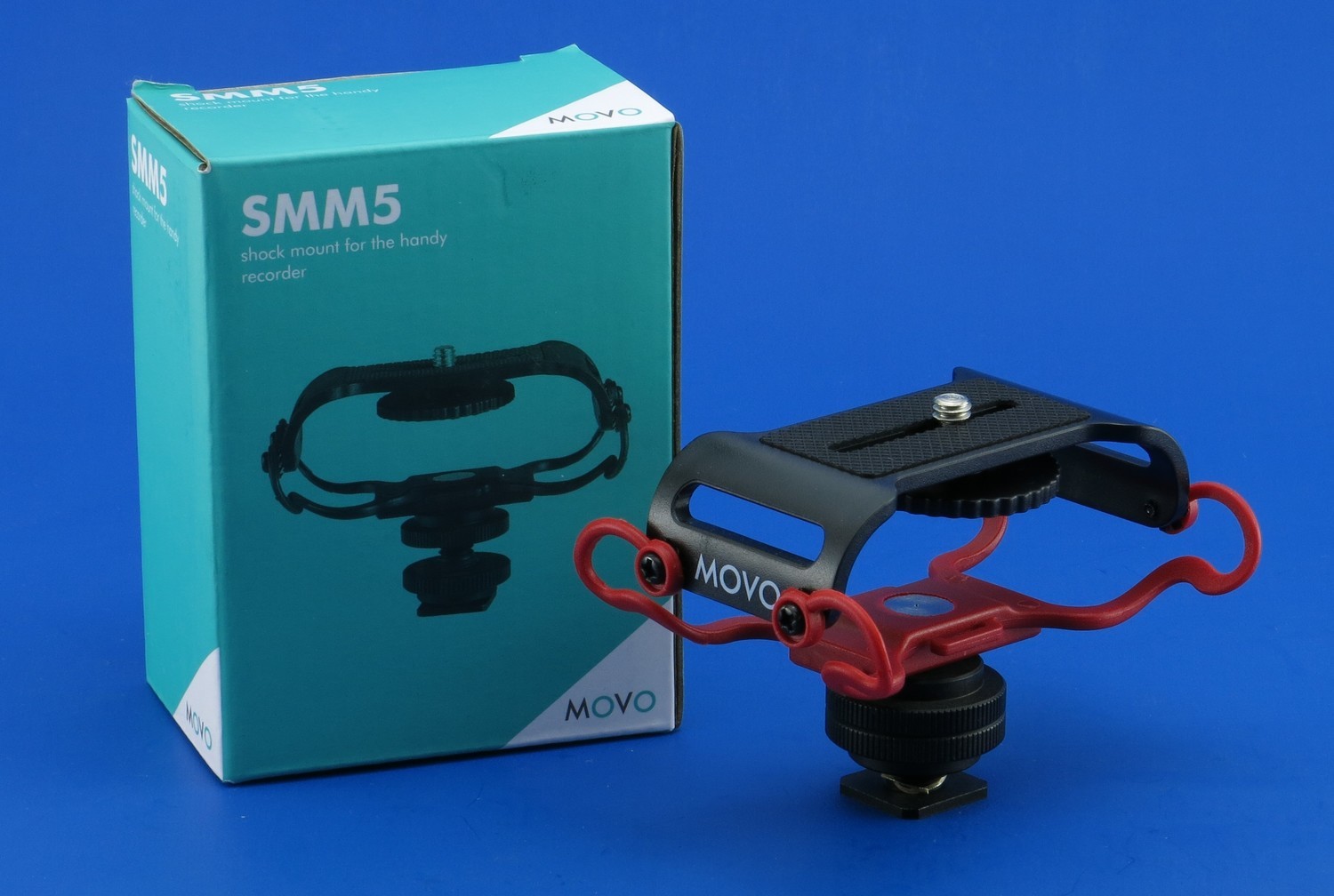 Movo SMM5-R Universal Microphone and Portable Recorder Shock Mount - Fits the Zoom H4n, H5, H6, Tascam DR-40, DR-05, DR-07 with 1/4&quot; Mounting Screw