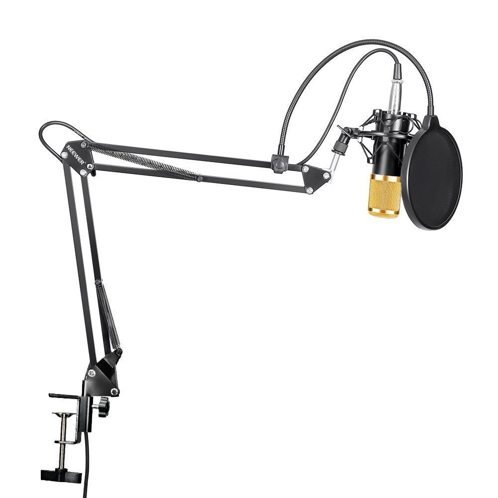 Neewer NW800 Professional Studio Broadcasting Recording Condenser Microphone &amp; Adjustable Recording Microphone Suspension Scissor Arm Stand with Shock Mount and Mounting Clamp Kit