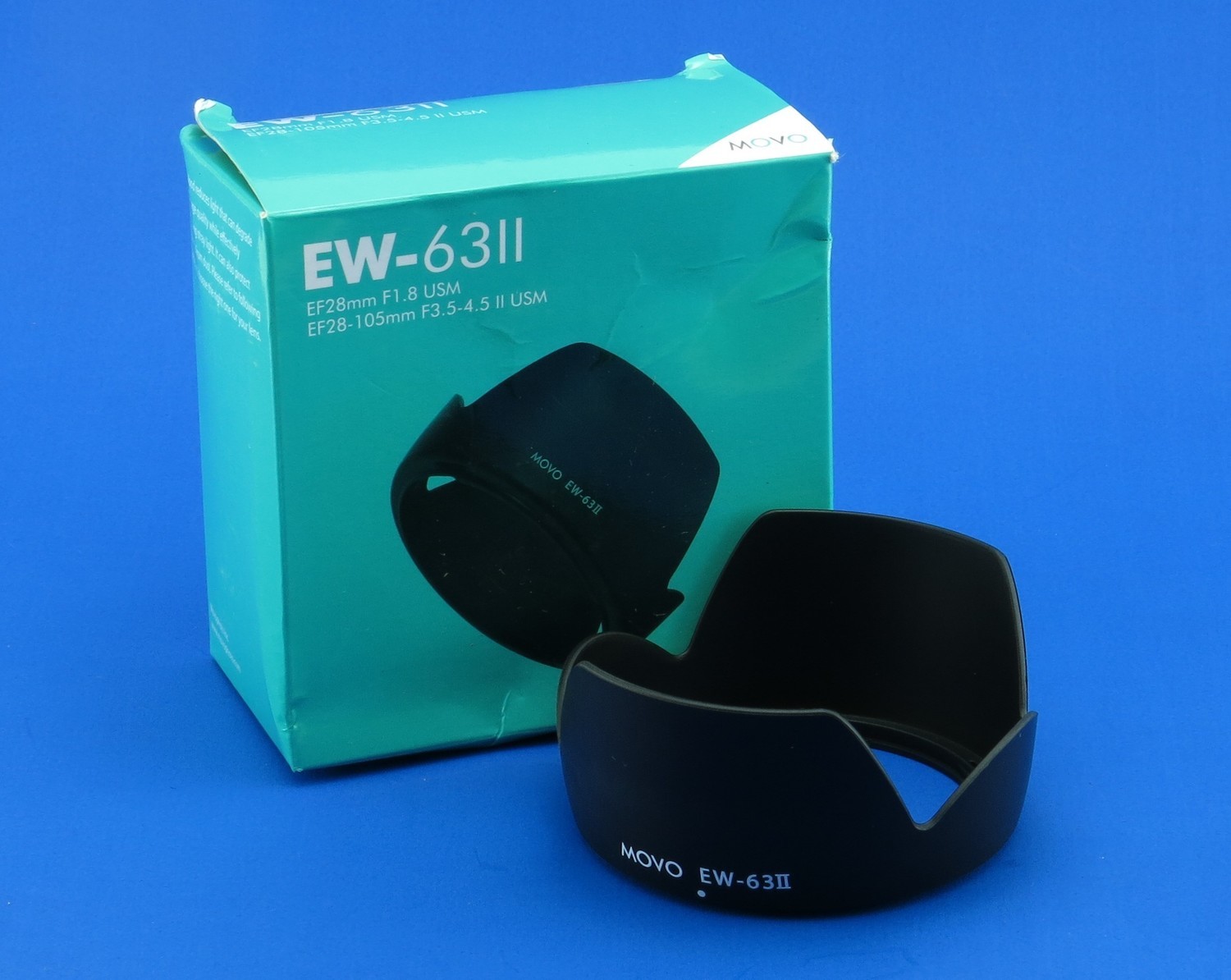 Movo Photo EW-63II Lens Hood for Canon EF 28mm f/1.8, 28-105mm f/3.5-4.5 &amp; II Lenses