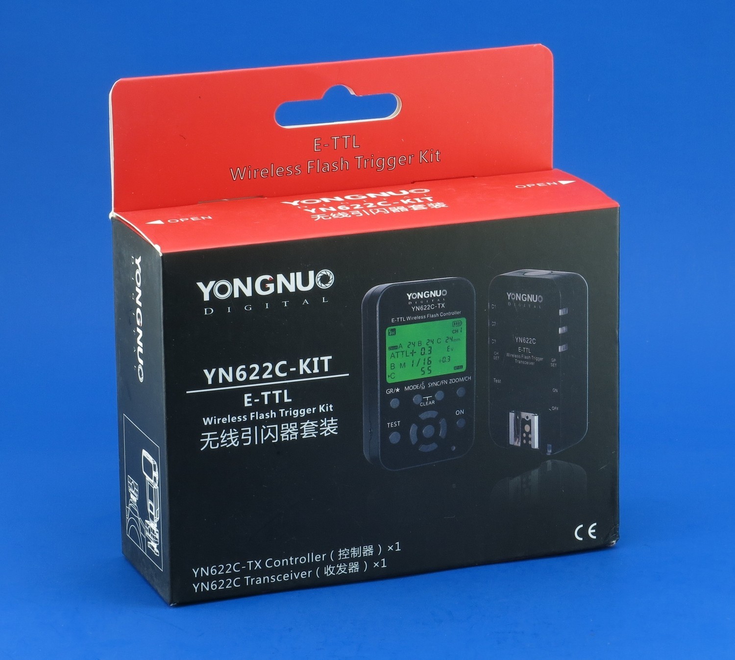 YN 622C E-TTL Wireless Flash Trigger Kit para Canon  YN 622C-TX Controller + YN 622C Transceiver