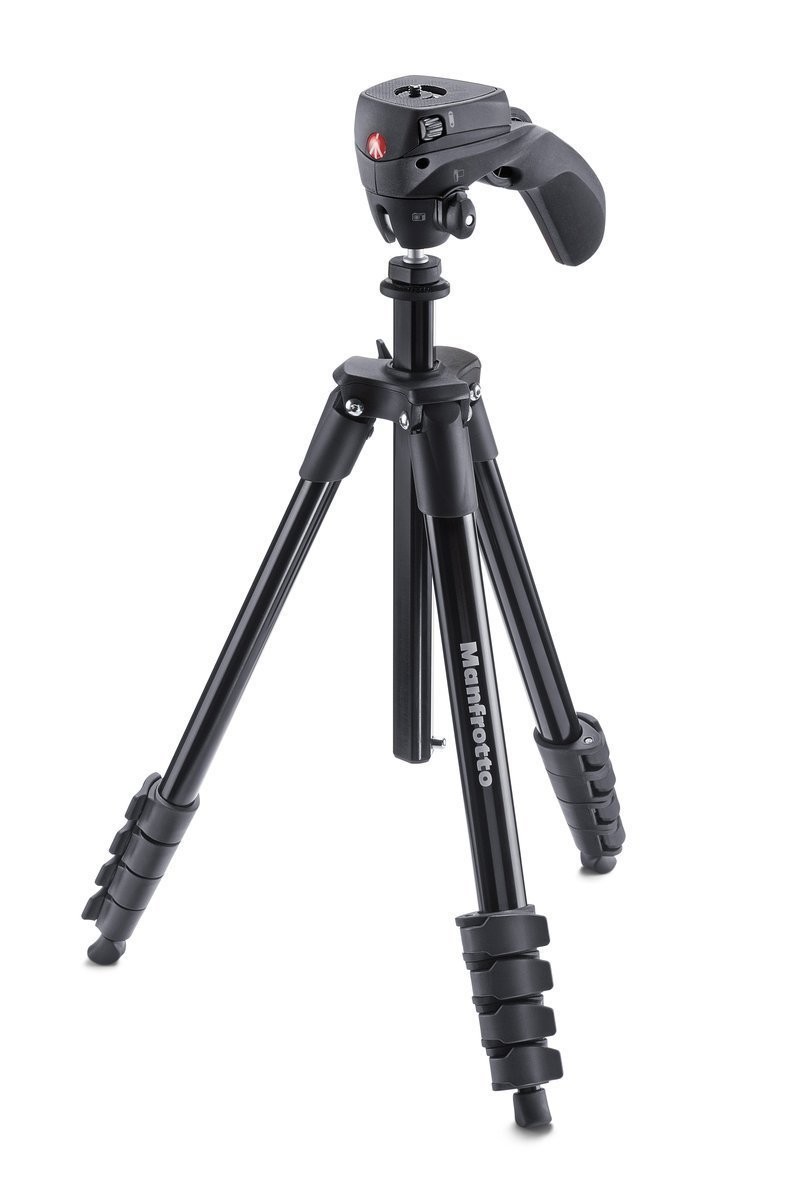 Manfrotto MKCOMPACTACN-BK Compact Action Tripod (Black)