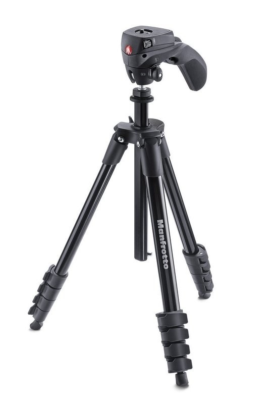Manfrotto MKCOMPACTACN-BK Compact Action Tripod (Black)