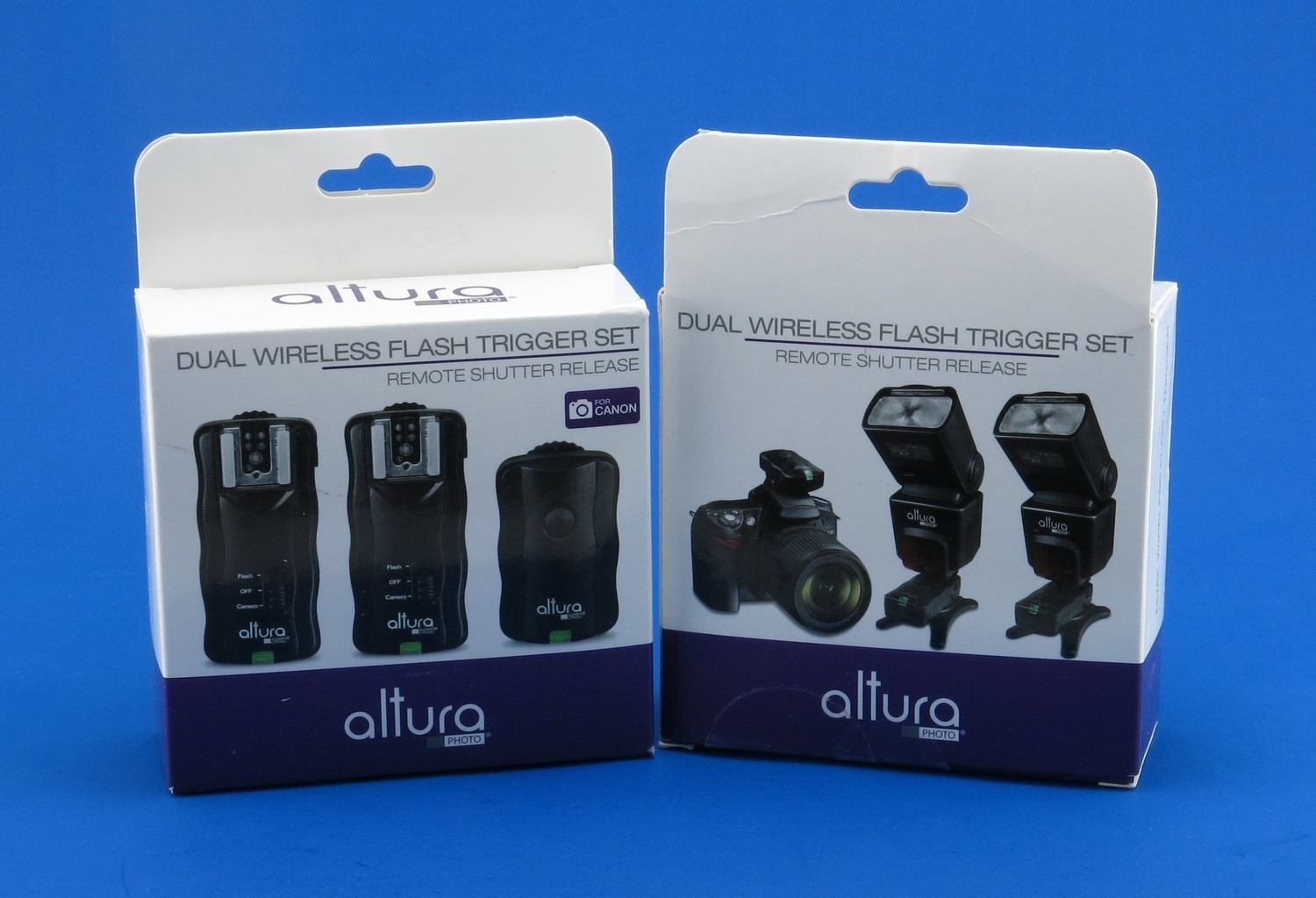 Altura (2 Trigger Pack) Wireless Flash Trigger for CANON w/ Remote Shutter (Canon EOS 70D, 60D, SL1, Rebel T5i, T4i, T3i, T2i, T1i, T5, T3, XT, XSi, XSi DSLR Cameras)