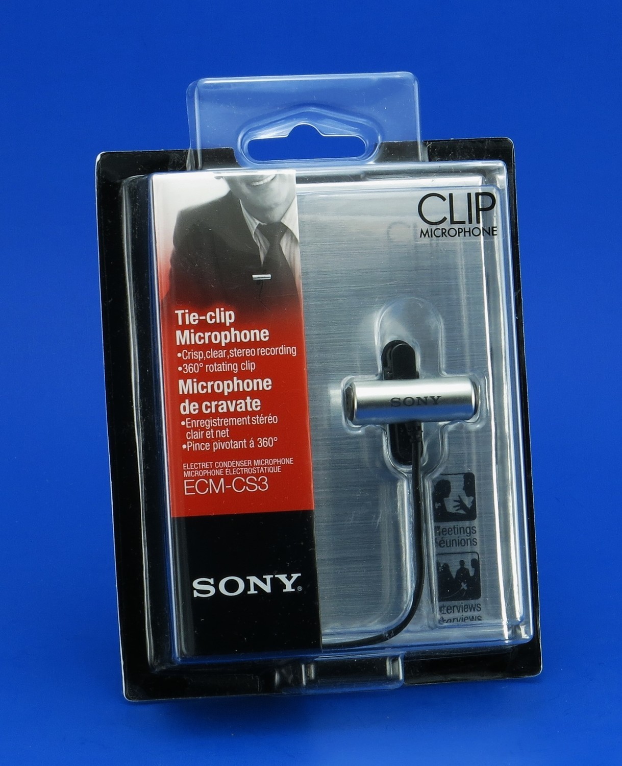 Sony ECMCS3 Clip style Omnidirectional Stereo Microphone