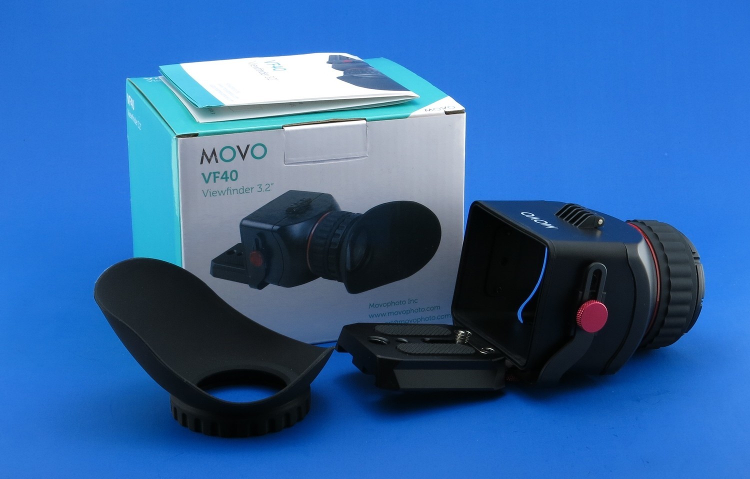 Movo Photo VF40 Universal 3X LCD Video Viewfinder with Flip-Up Eyepiece for Canon EOS, Nikon, Sony Alpha, Olympus &amp; Pentax DSLR Cameras - Fits 3&quot;-3.2&quot; Screens