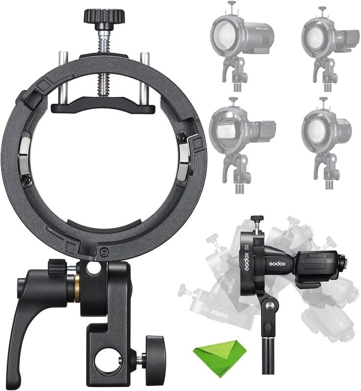 Godox Soporte Speedlite S3 para Godox V1 AD200Pro AD200ProII AD300Pro AD400Pro AD100Pro V860III /TT685III /TT600/TT350, soporte de flash para Softbox Snoot, soporte de montaje Bowens Godox Soporte Speedlite S3 para Godox V1 AD200Pro AD200ProII AD300Pro AD400Pro AD100Pro V860III /TT685III /TT600/TT350, soporte de flash para Softbox Snoot, soporte de montaje Bowens