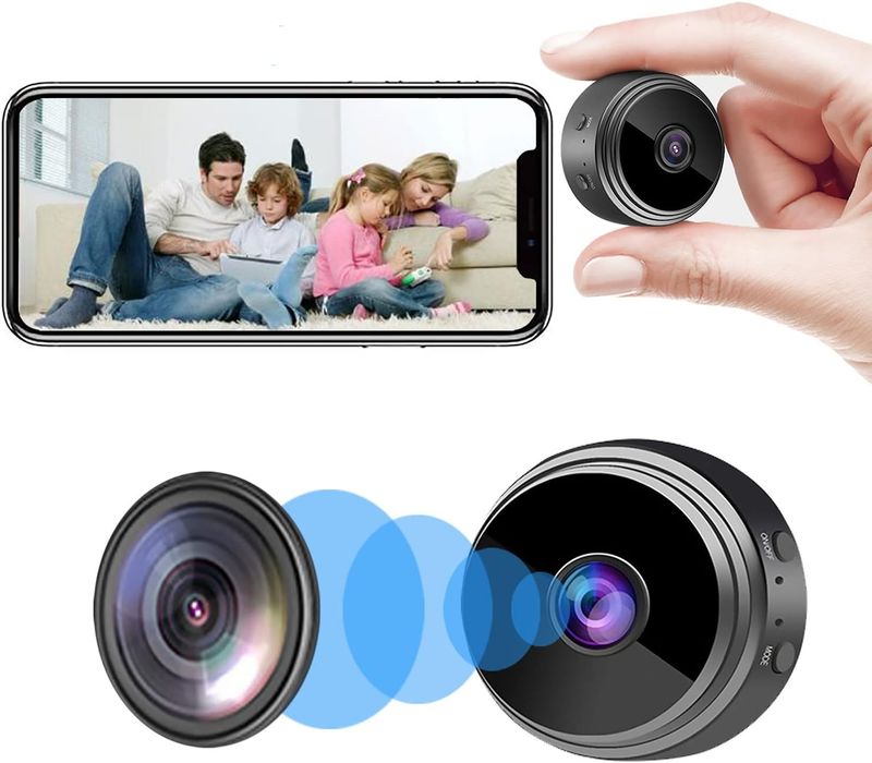 Cámara pequeña para espiar WiF Cámara oculta Mini cámara espía Casa de seguridad para el hogar Grabación de video Vista remota Control de aplicación de teléfono