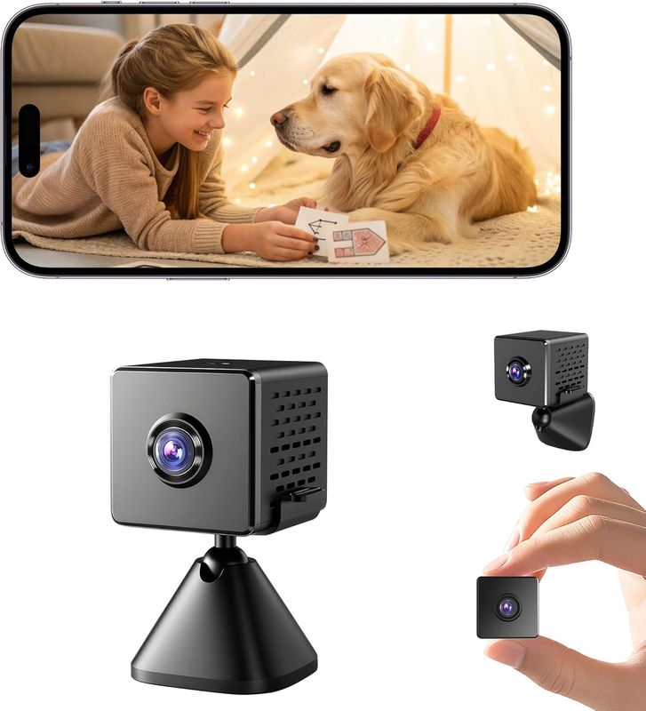 Cámara espía, cámara oculta 4K con vista en vivo, mini cámara enchufable con grabación 24/7, cámara de niñera con alertas de movimiento, almacenamiento en la nube y TF, cámara espía de visión nocturna