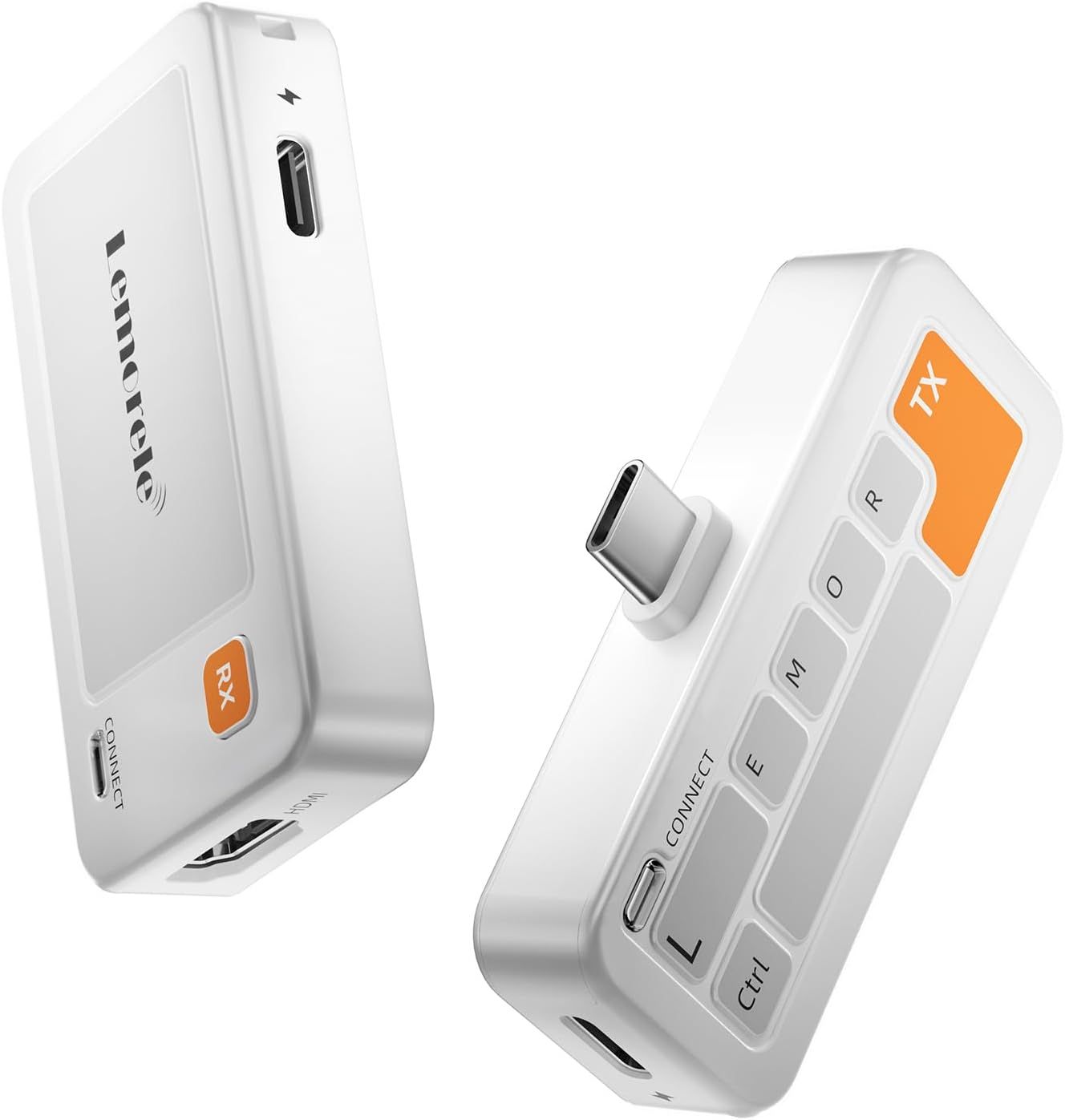 Lemorele Kit de transmisor inalámbrico USB-C y receptor HDMI, Plug and Play, 5G 1080P @60Hz, extensor de baja latencia de 164.0 ft/164 pies para dispositivos USB-C con modo DP Alt para monitor, proyec