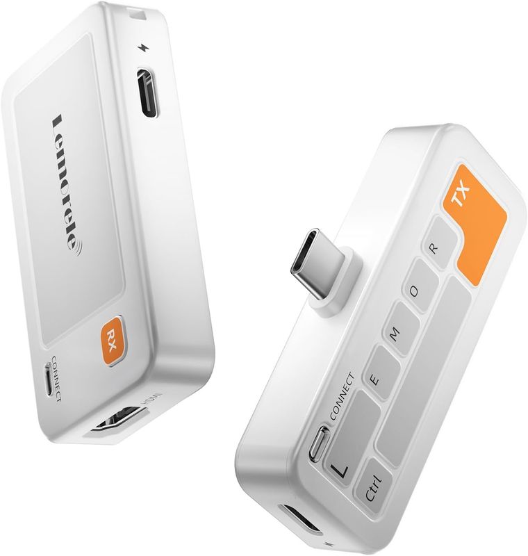 Lemorele Kit de transmisor inalámbrico USB-C y receptor HDMI, Plug and Play, 5G 1080P @60Hz, extensor de baja latencia de 164.0 ft/164 pies para dispositivos USB-C con modo DP Alt para monitor, proyec