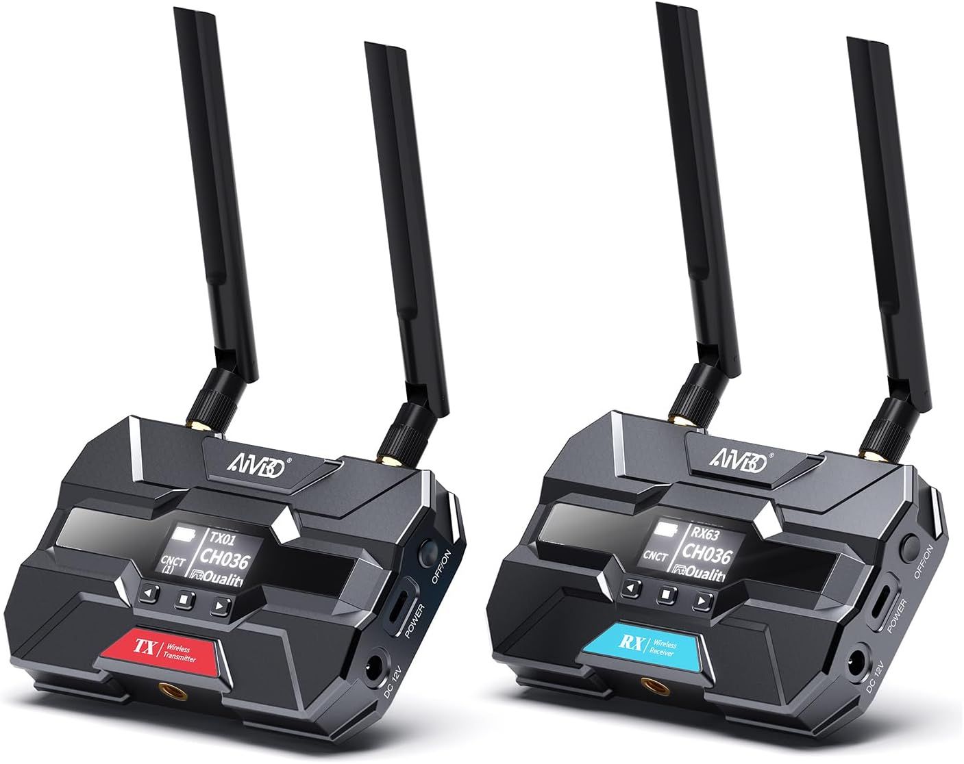 Transmisor y receptor de video inalámbrico con pantalla OLED, 1080P 60FPS, 5.8GHz, rango de 1000 pies de latencia de 0.06s, canal inteligente, hasta 4 receptores y sistema inalámbrico HDMI de bucle pa