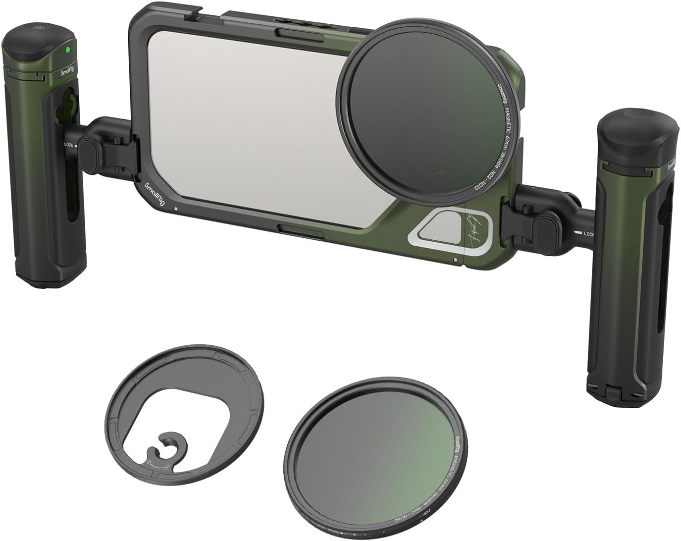 KIT de grabación : Iphone 15 pro max 256 Gb Black Titan ( solo para Claro) + SmallRig Kit de video móvil Brandon Li para iPhone 15 Pro Max con asas inalámbricas de liberación rápida, filtro VND magnét