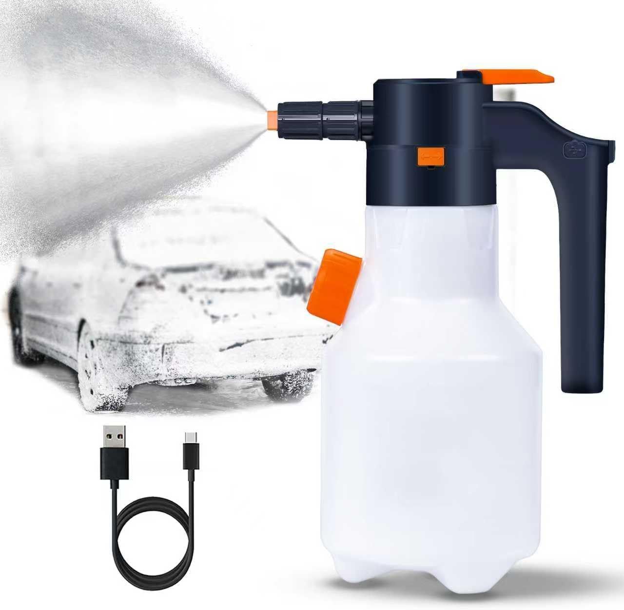 Pulverizador eléctrico de espuma 2L, pulverizador presurizado para el hogar, jardín y coche belleza y limpieza