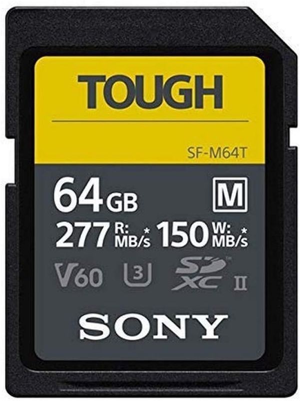 Sony Tarjeta SDXC UHS-II serie TOUGH-M 64GB, V60, CL10, U3, Max R277MB/S, W150MB/S