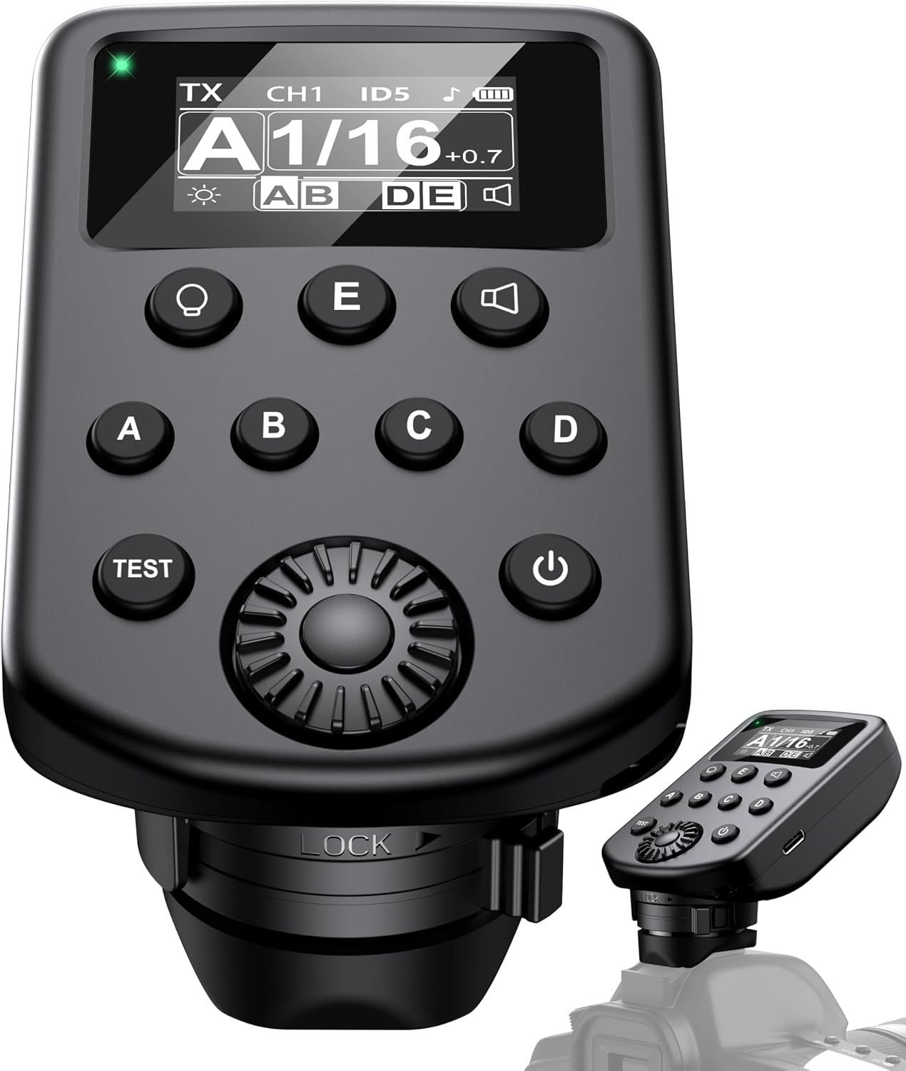 Transceptor de disparador de flash inalámbrico para Godox y flashpoint; control de 5 grupos, 32 canales, transmisor de flash OLED para Canon para Sony, para Nikon, para cámaras Fujifilm