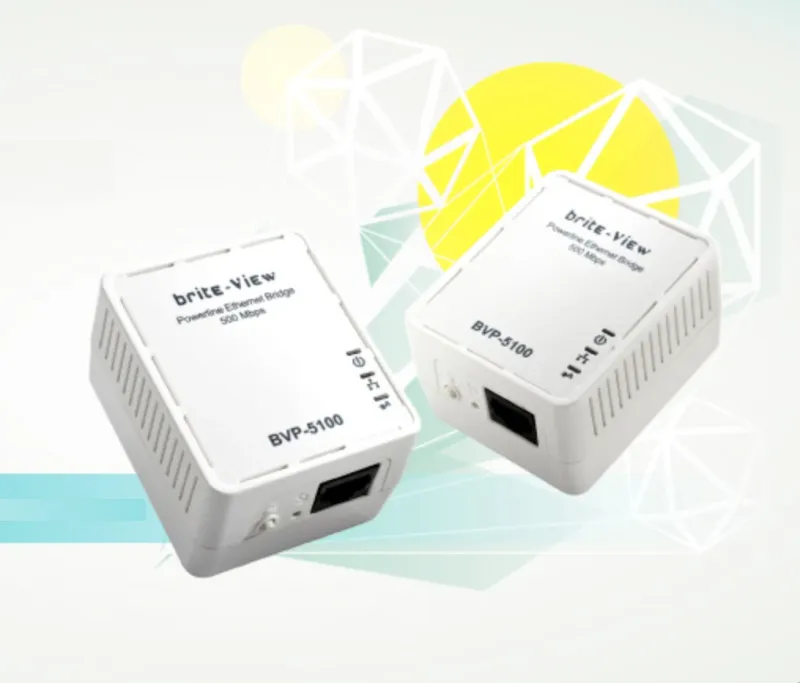 Brite-View LinkE Mini 500 Mbps Powerline Ethernet Adapter BVP-5100D