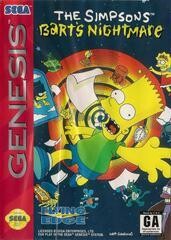 The Simpsons Barts Nightmare - Sega Genesis - No Manual