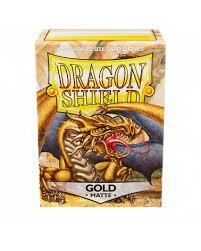 Dragon Shield 100 Standard Sleeves Matte Gold