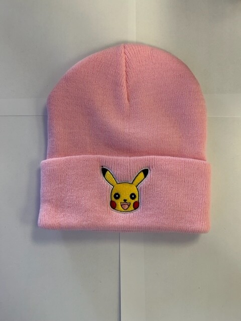 Winter Hat Pokemon Pikachu Pink