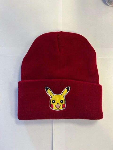 Winter Hat Pokemon Pikachu Red