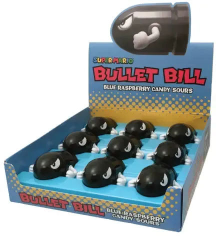 Bullet Bill Blue Raspberry Candy Sours - Candy