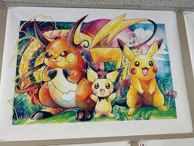 Canvas Print 21 Pikachu Evolution White