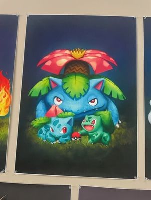 Canvas Print 9 Venusaur Evolution Blue
