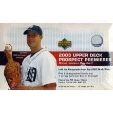 2003 Baseball Upper Deck Prospect Premieres Pack