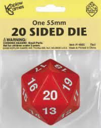 Koplow 20 Sided Die 55mm Red