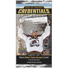 2022-23 NHL Upper Deck Credentials Hobby Pack