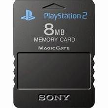 8MB PS2 Memory Card Black - Playstation 2 - OEM