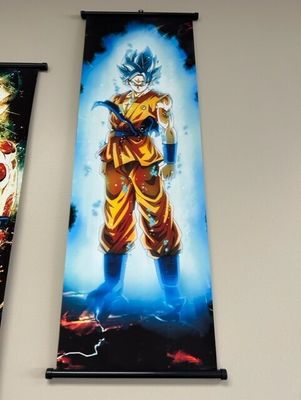 Wall Scroll Dragon Ball Blue Hair