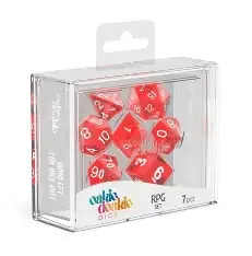 Oakie Doakie Dice Set Translucent Red Oakie Doakie Dice Set Translucent Red