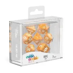 Oakie Doakie Dice Set Marble Orange Oakie Doakie Dice Set Marble Orange