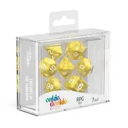 Oakie Doakie Dice Set Marble Yellow Oakie Doakie Dice Set Marble Yellow