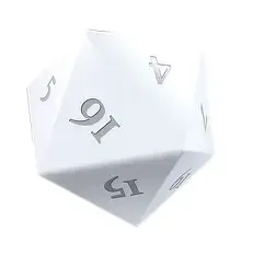 Ultra Pro Heavy Metal D20 Dice Set White