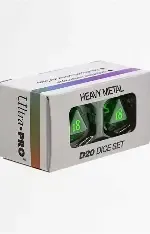 Ultra Pro Heavy Metal D20 Dice Set Metal Green