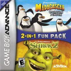 Madagascar Operation Penguin and Shrek 2 - GameBoy Advance - CART ONLY