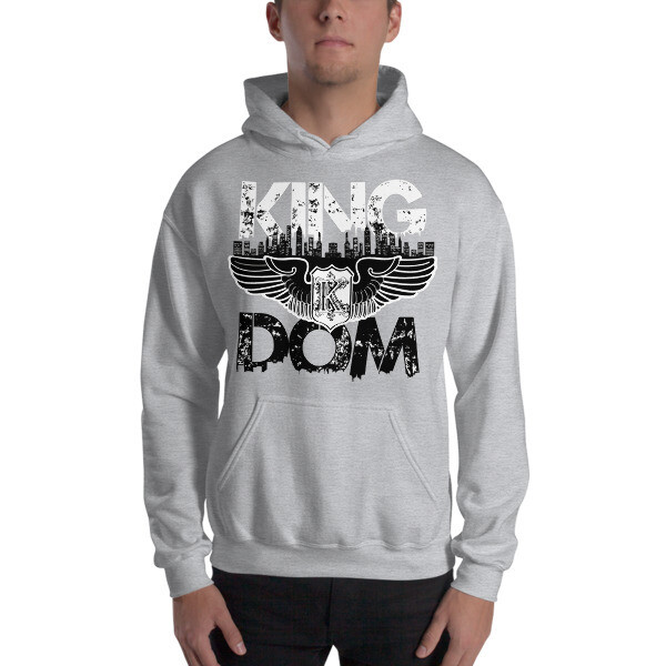 Kingdom Original Grey Hooded Sweatshirt, Size: S