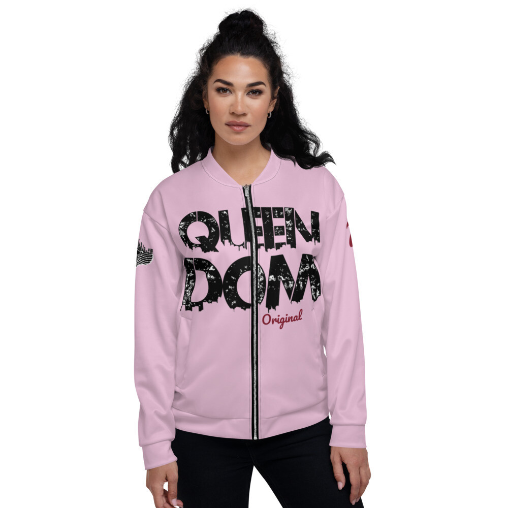 QD Original Womens Pink Bomber Jacket, Size: XS