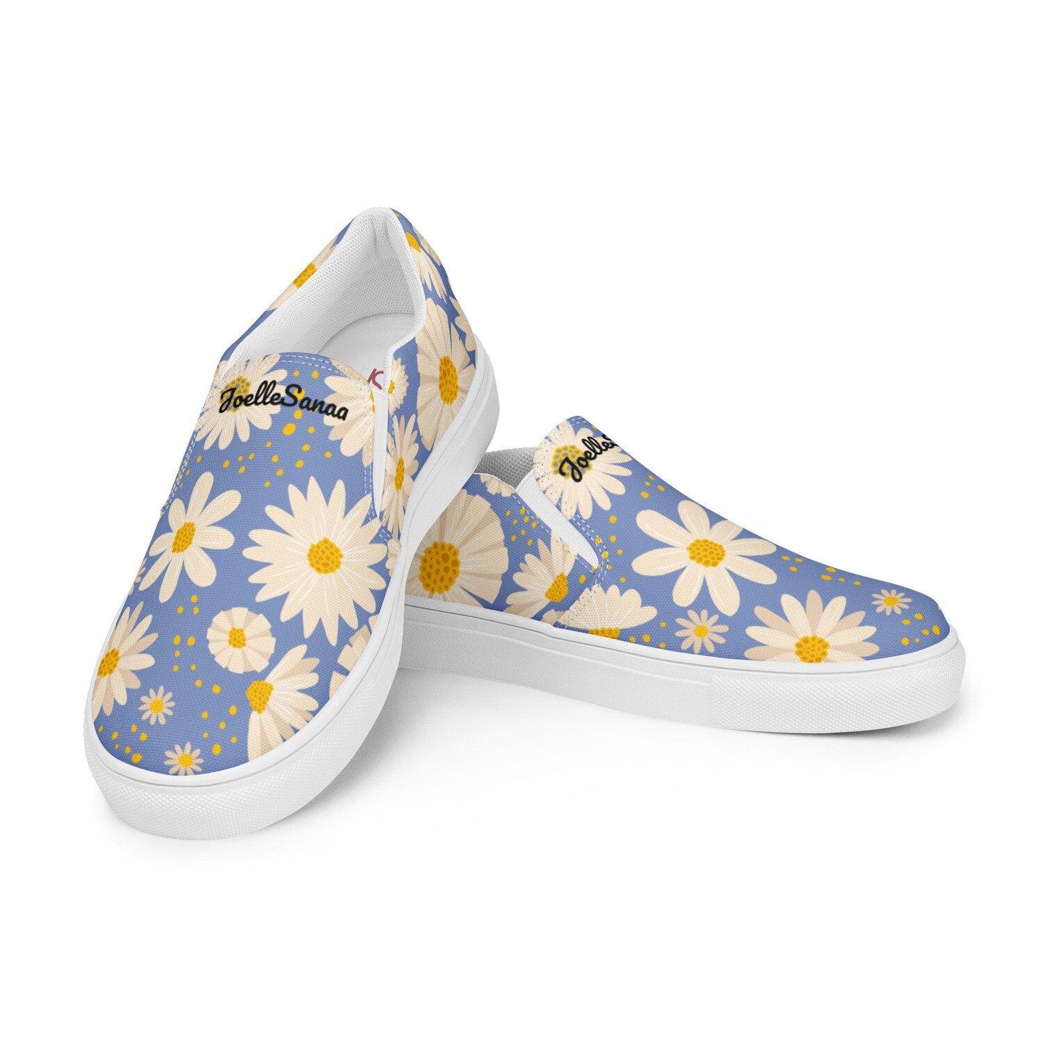 JoelleSanaa Women’s Canvas Daisies Blue, Size: 5