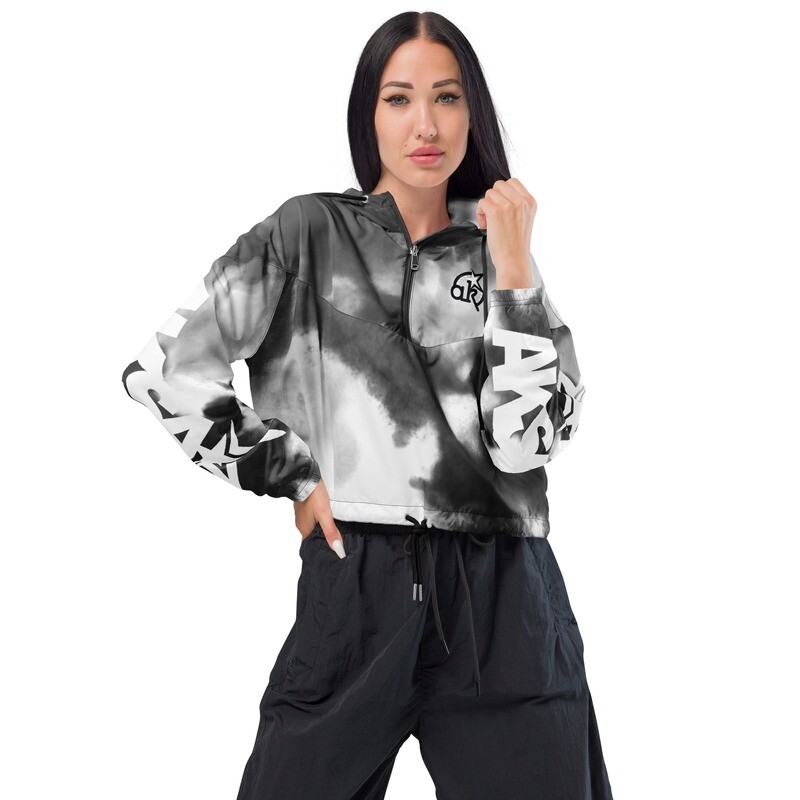 AKSA Women’s cropped windbreaker Faded Smoke