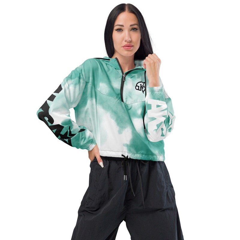 AKSA Women’s cropped windbreaker Faded Ivy