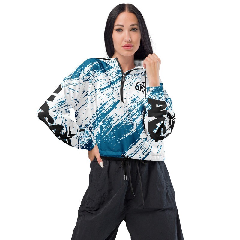 AKSA Women’s cropped windbreaker Ocean